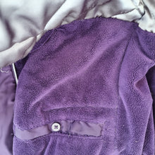 Load image into Gallery viewer, M&S Coat Shower Resistant Purple Per Una Rain Removable Hood Waterproof Small