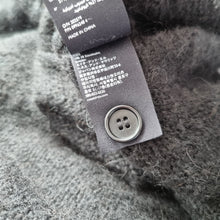 Load image into Gallery viewer, COS Cardigan Alpaca Wool Black V Neck Oversized Buttons Fuzzy Chunky Knit XS