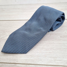 Load image into Gallery viewer, Hardy Amies Tie Blue Geometric Pattern 100% Silk Made in England Luxury Men's