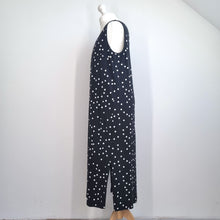 Load image into Gallery viewer, Hush Midi Dress Polka Dot UK 14 Black White Jersey Sleeveless Casual Holiday