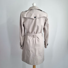 Load image into Gallery viewer, Marks & Spencer Trench Coat UK 10 Belted Pebble Beige Lined Jacket Pockets Work