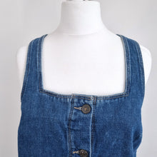 Load image into Gallery viewer, Fat Face Denim Dress Pinafore Dungaree Pockets Mini Crisscross Jeans Casual 8