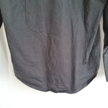 Load image into Gallery viewer, Reiss Mens Formal Shirt Black Cotton Large Smart Long Sleeve Button Double Cuff