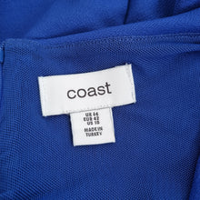 Load image into Gallery viewer, Coast Midi Dress Occasion 14 Cobalt Blue Ruffles Cocktail Wedding Guest Lined