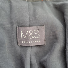 Load image into Gallery viewer, M&S Navy Check Blazer UK 8 Smart Tailored Jacket Work Office Classic Blue Open
