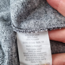 Load image into Gallery viewer, Toast Dress Tunic Wool Blend Sweater Mini Shift Tweed Grey Pocket Lagenlook 14