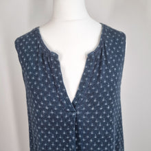 Load image into Gallery viewer, Jigsaw Linen Dress Blue Sleeveless Knee Length Small Summer Casual Lightweight