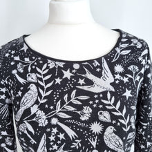 Load image into Gallery viewer, Boden Dress Mystic Woodland Shift Winifred Jacquard Bird Work 3/4 Sleeves 12 R
