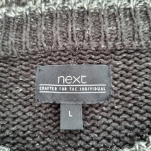 Load image into Gallery viewer, Next Fair Isle Jumper Men’s Large Grey Nordic Pattern Wool Blend Winter Knit