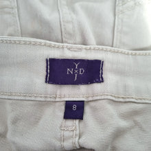 Load image into Gallery viewer, NYDJ Skinny Jeans Beige UK 12 Cream Mid Rise Stretch Slimming Trousers Repair