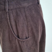 Load image into Gallery viewer, Nomads Corduroy Skirt Brown A Line Knee Length Pockets Lined Buttons Cotton 10