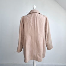 Load image into Gallery viewer, BM Collection Pea Coat UK 24 Beige Double Breasted Smart Camel Style Jacket