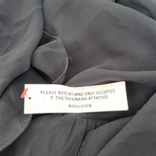 Load image into Gallery viewer, Monsoon Midi Dress Black Large Aurelia Long Sleeve Ruffle NEW Bow Party Gothic