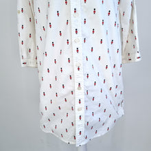 Load image into Gallery viewer, Chocoolate Shirt Royal Guard Print English Tunic Pockets Top 100% Cotton Small