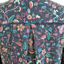 Load image into Gallery viewer, The Korner Quilted Tunic Top Pockets Mini Dress Ditsy Floral Smock Linen UK 10
