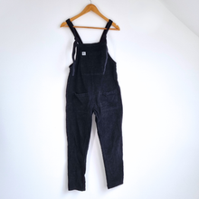Load image into Gallery viewer, Lucy & Yak Corduroy Dungarees XS Black Organic Cotton Overalls Stretch Jumpsuit
