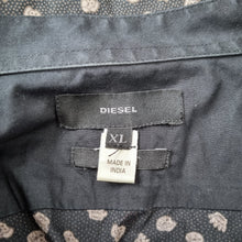 Load image into Gallery viewer, Diesel Men's Shirt Skull Crown Print Grey Slim Fit Long Sleeves Cotton Size XL