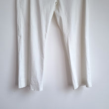 Load image into Gallery viewer, Celine Trousers White Cropped Size 42 UK 12/14 Chinos Cotton Stretch Work Slim