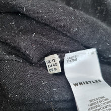 Load image into Gallery viewer, Whistles Jumper Dress Black Fine Knitted 12 Sparkly Mini Long Sleeves Sweater