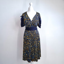 Load image into Gallery viewer, Issa London Dress 100% Silk Jersey UK 8 Dolphin Fish Print Blue A Line Cocktail