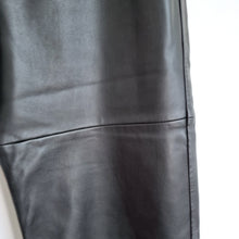 Load image into Gallery viewer, Mint Velvet Faux Leather Trousers 18 Long Black Wide Leg High Rise Work Winter