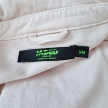 Load image into Gallery viewer, Jaded London Denim Coat Jacket Oversized Long Ombre Tie-Dye Orange Small Medium