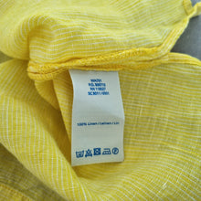 Load image into Gallery viewer, Boden Top 100% Linen Yellow UK 8 Blouse Button Down Back 3/4 Sleeves Work Casual