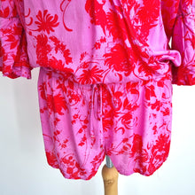 Load image into Gallery viewer, Rosie for Autograph Playsuit M&S Romper Pink Red Modal Beach Coverup Shorts 10