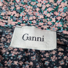 Load image into Gallery viewer, Ganni T-shirt Dress Floral Print Ditsy Black Pink Tunic Top Jersey Mini Small