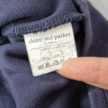 Load image into Gallery viewer, Chinti and Parker Dress Skater Navy Long Sleeves Sweater Cotton Casual Medium