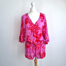 Load image into Gallery viewer, Rosie for Autograph Playsuit M&S Romper Pink Red Modal Beach Coverup Shorts 10