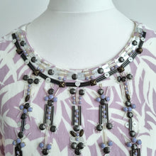 Load image into Gallery viewer, Boden Embellished Beaded Blouse UK 8 Lilac Purple Floral Viscose Top Work Lined