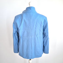 Load image into Gallery viewer, Eastex Wool Cashmere Coat UK 16 Blue Tailored Jacket Smart Winter Classic Boxy