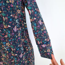 Load image into Gallery viewer, The Korner Quilted Tunic Top Pockets Mini Dress Ditsy Floral Smock Linen UK 10