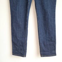 Load image into Gallery viewer, NYDJ Skinny Jeans Dark Blue Mid Rise Indigo Stretch Slimming UK 16 US 12 Petite
