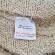 Load image into Gallery viewer, Y2K Fuzzy Knit Dress Cream Open Back Tie Bodycon One Size Boutique Jumper Winter