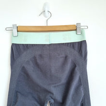 Load image into Gallery viewer, Sweaty Betty Leggings Grey Ruched Legs 7/8 Length Stretch Gym Cotton Blend Small