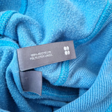 Load image into Gallery viewer, Sweaty Betty Fleece Sweatshirt UK XS Sky Blue Cowl Pockets Thumbhole Hoodie Top