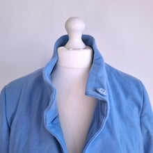 Load image into Gallery viewer, Eastex Wool Cashmere Coat UK 16 Blue Tailored Jacket Smart Winter Classic Boxy