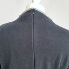 Load image into Gallery viewer, Jaeger Dress Mini Casual Long Sleeves Navy Drawstring Drop Waist Cotton Large