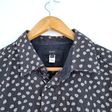 Load image into Gallery viewer, Diesel Men's Shirt Skull Crown Print Grey Slim Fit Long Sleeves Cotton Size XL