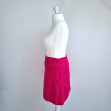 Load image into Gallery viewer, Hobbs Skirt Hot Pink Mini A Line 100% Wool Lined Flare Work Bright Neon Size 14