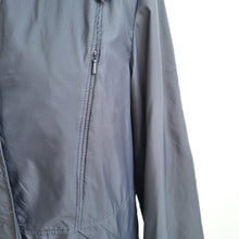 Load image into Gallery viewer, M&S Lightweight Hooded Raincoat Jacket Medium Navy Blue Removable Parka Pockets