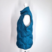 Load image into Gallery viewer, Per Una Padded Gilet Water Repellent M&S Small Teal Blue Quilted Puffer Vest Zip