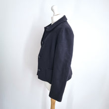 Load image into Gallery viewer, L.K. Bennett Blazer Black Wool Blend UK 12 Jacket Smart Tailored Beaded Button