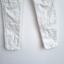 Load image into Gallery viewer, AllSaints White Biker Jeans Crop W27 Low Rise Zip Skinny Stretch Trousers 6 8
