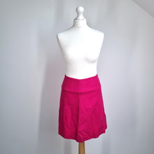 Load image into Gallery viewer, Hobbs London Mini Skirt Hot Pink UK 14 100% Wool Lined A Line Work Office