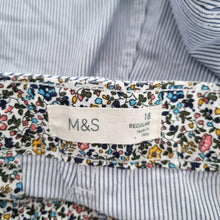 Load image into Gallery viewer, Bundle M&S Chino Trousers UK 18 Regular Blue Pink 2x Striped Cotton Stretch