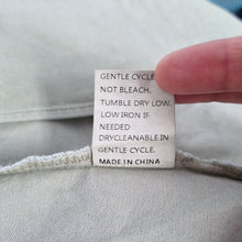 Load image into Gallery viewer, Midi Button Down Dress Large Sage Green 100% Cotton Tie Sleeve Casual Boho Tea