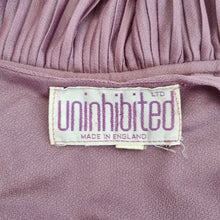 Load image into Gallery viewer, Vintage Uninhibited Dress Pleated 1970s Maxi Lilac Rare Strappy Occasion Fits 10